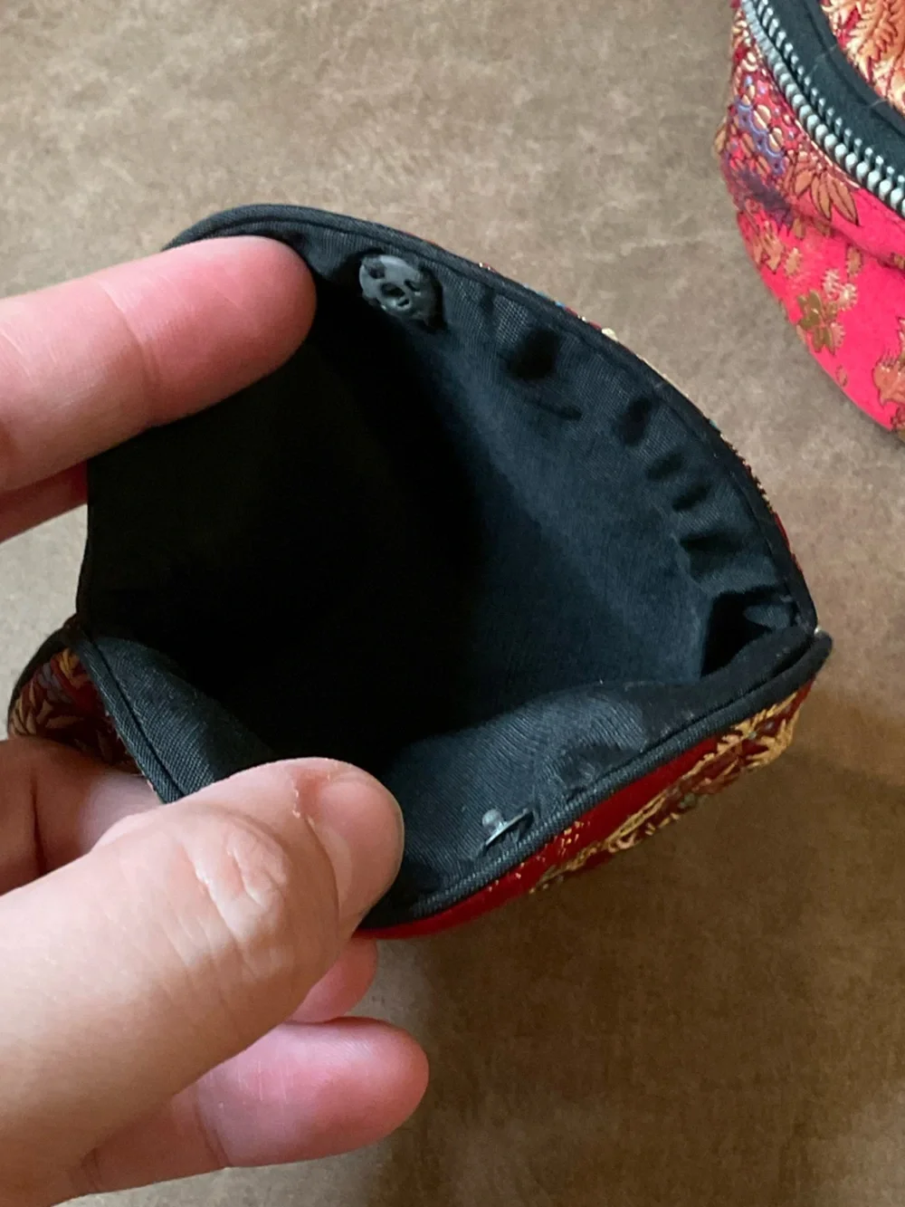 Oriental Red Silk Jewelry Pouches